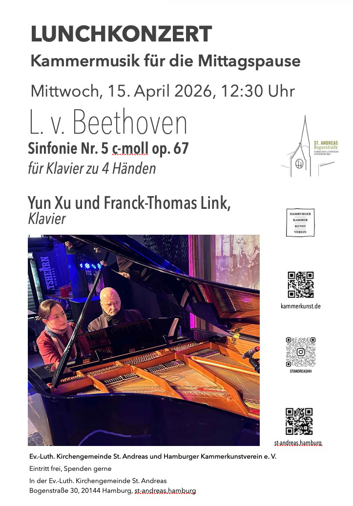 Lunchkonzert in Eimsbüttel Kammermusik in St. Andreas, Hamburg