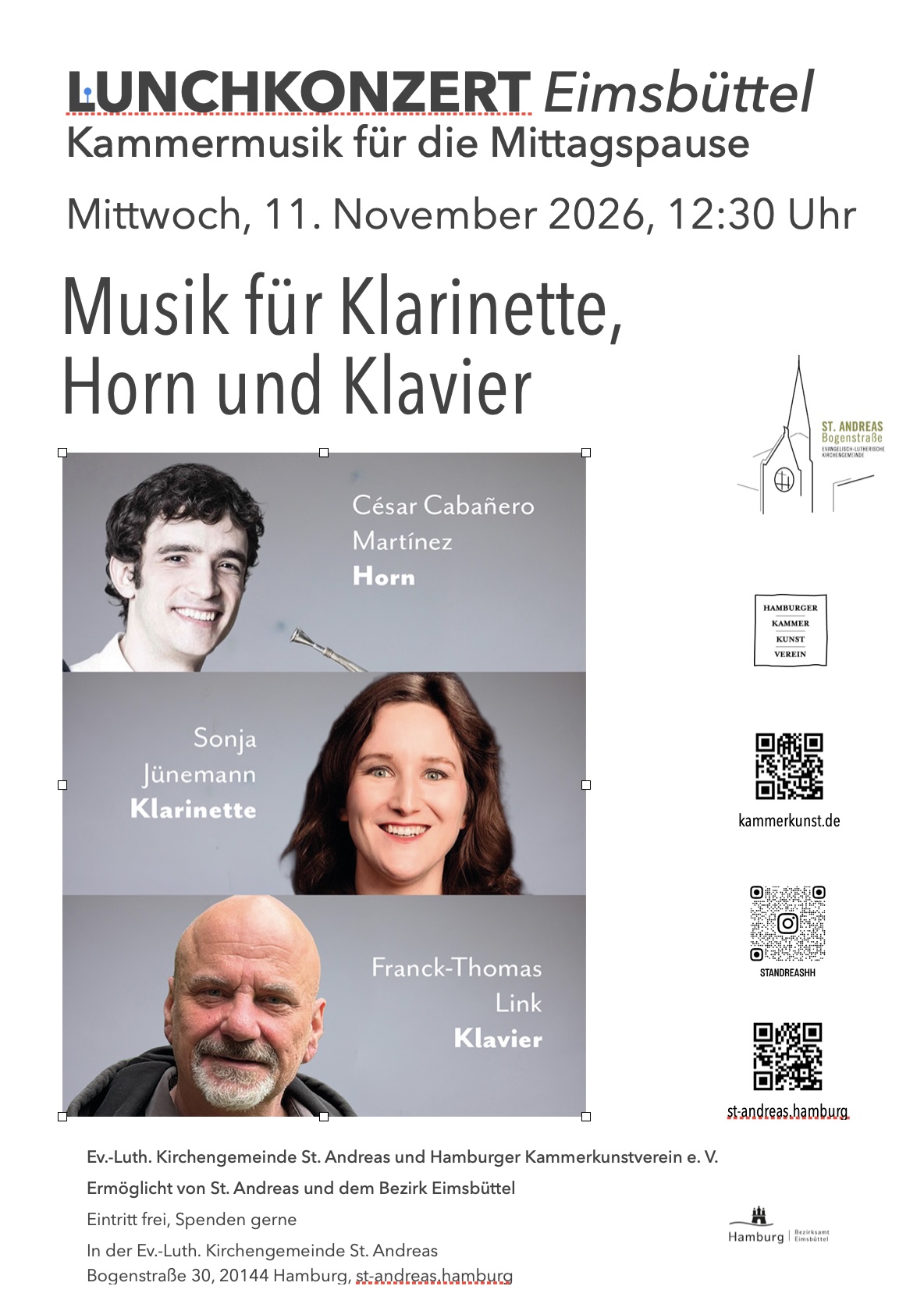 Kammermusik in St. Andreas, Hamburg